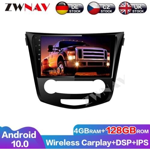 Stereo Multimedia DSP Audio 128G Android10 Touch Screen Car DVD Player Auto Radio For Nissan Qashqai MT GPS Head Unit