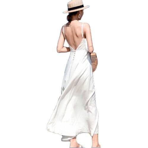 2021 Bohemian Beach Style White Elegant Dresses Women Off Shoulder Open Back Party Night Club Vestidos Korean Midi Dress