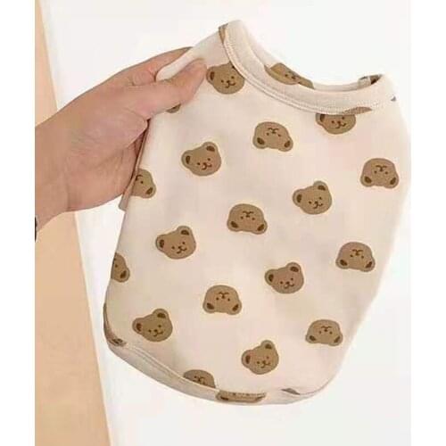 Winter Dog T-shirt Cute Cartoon Cat Puppy Shirt Pajamas Schnauzer Pomeranian Shih Tzu Bichon Yorkies Poodle Chihuahua Clothing