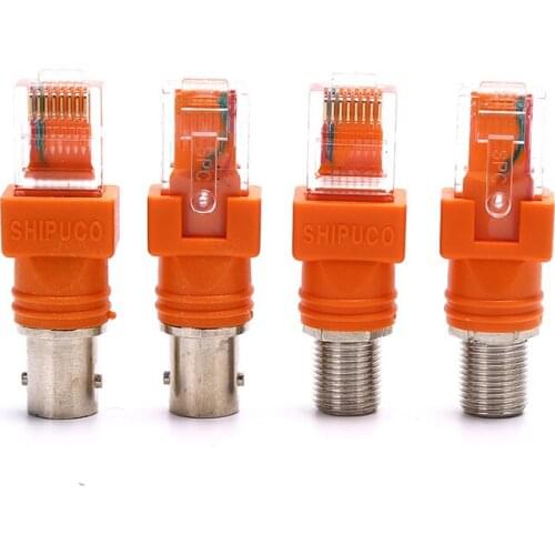 1/2pcs F-Type RJ45 Male Coaxial Barrel Coupler Adapter RJ45 To RF Connectors With 2 Knife