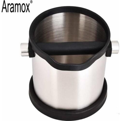 1.8LLarge Capacity Espresso Knock Box Coffee Grind Knock Box Espresso Dump Bin Coffee Knock Box