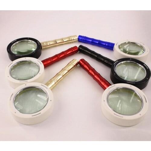 10 Times 75mm LED Illuminated Educational Magnifier for Children Handheld Magnifying Glass Loupe Old Man Reading Phone Repair