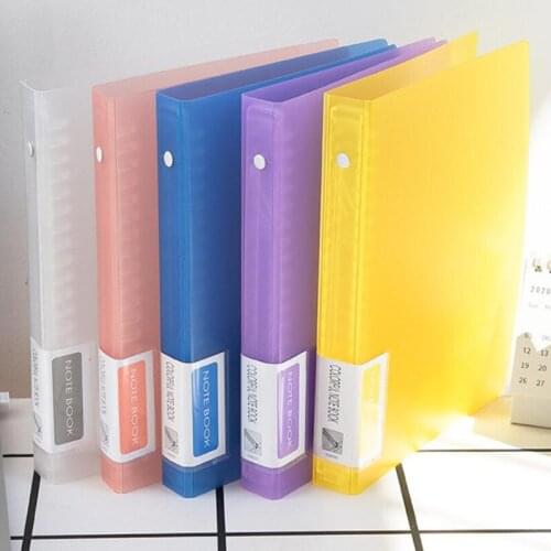 A5 Frosted Transparent Plastic File Folder Binder 20 Hole Removable Student Reading Notes To Store Document Folder