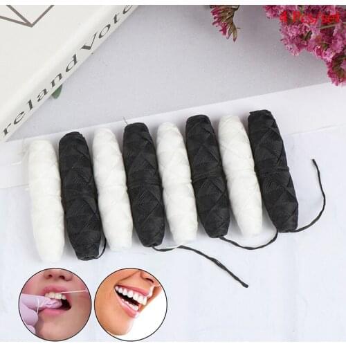 4Roll 120M Biodegradable Dental Floss Bamboo Charcoal Flossatural Silk Oral Care