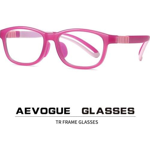 AEVOGUE new childrens fashion anti-blue glasses for boys and girls eye protection flat mirror silicone AE0927