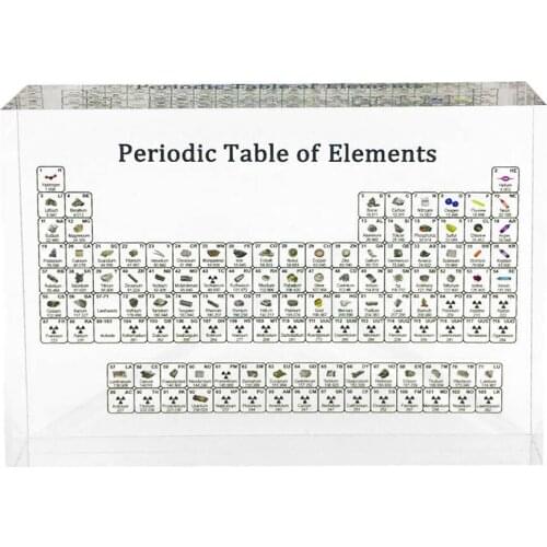 Acrylic Periodic Table Display Kids Teaching Tool Home Decoration Crystal Chemical Element Display