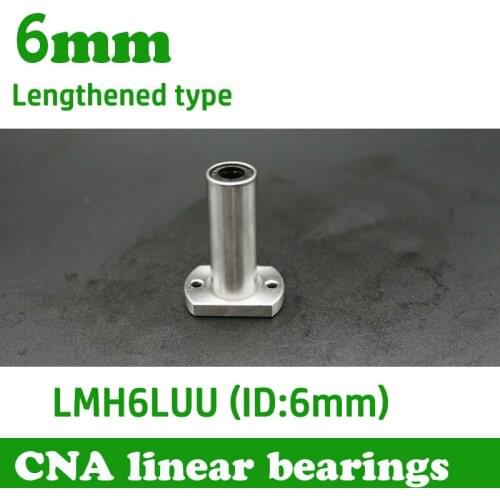 Free shipping LMH6LUU 6mm long type flange linear bearing CNC Linear Bush