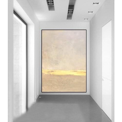 Large Abstract Painting Canvas Grey And Beige Abstract Art Abstract Painting Gold Leaf Minimal Abstract Art Huge Wall Art