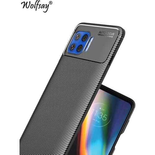 For Motorola One 5G Case Bumper Silicone TPU Carbon Fiber Shockproof Cover For Motorola One 5G Case For Motorola One 5G 6.7 inch