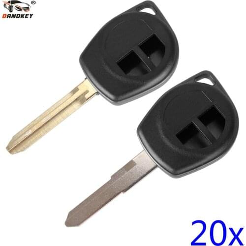 DANDKEY 20x 2 Buttons Car Remote Key Fob Shell For Suzuki Swift Vitar Ignis Alto SX4 Vauxhall Aglla With HU133R/TOY43 Blade