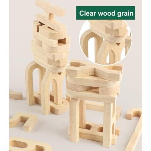 Kids Wooden Letter Number Design Fridge Magnet Sticker Creative Building Blocks Home Decoration Education Learning Toys