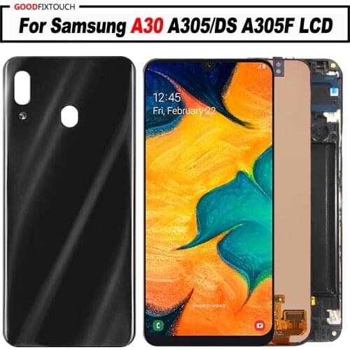 For Samsung galaxy A30 A305/DS A305F A305FD A305A Display with frame Touch Screen Digitizer Assembly For Samsung A30 lcd