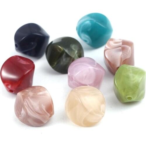 DoreenBeads 15mm Acrylic Spacer Beads Irregular At Random Texture Pattern Loose Beads DIY Bracelets Necklace Jewelry Gift,20PCs
