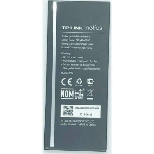 GeLar 2200mAh/8.36Wh 3.8V NBL-42A2200 Replacement Battery For neffos C5 TP701A B C E Batterie