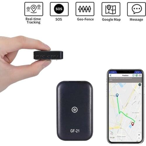 GF21 Mini GPS Tracker LBS Wifi Positioning SOS Geo Fence Alarm 2G SIM SMS Voice Recorder APP Remote Covert Car Locator Kids Pets