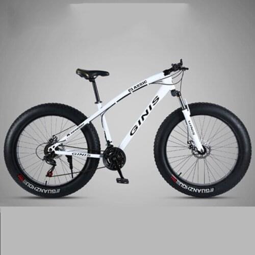 Mountain Bike Super Wide Tire Double Disc BrakeVariable Speed Man and Women Adult Snow Bike Student Cool