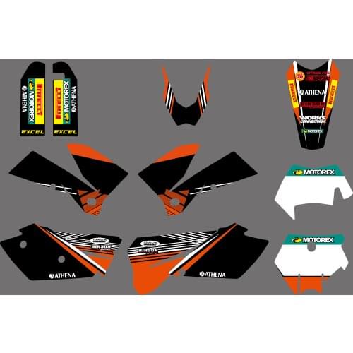 Motorcycle Team Graphics Stickers Delcas For KTM 125 200 250 300 350 400 450 525 SXF MXC SX EXC XC 2005 2006 2007 Decora Sticker