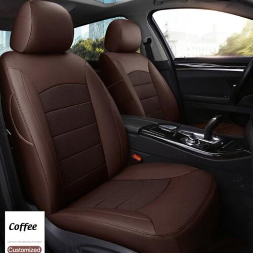 AUSFTORER Cowhide Seat Covers Car for Mercedes-Benz CLK 240 350 200K 280 Seat Cover Genuine Leather Car Seat Cushion Accessories