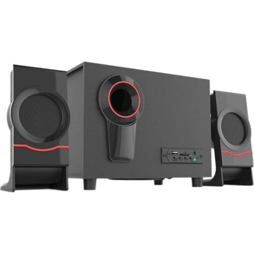 Computer Speakers Wooden 2.1 Multimedia Subwoofer Bluetooth o USB Laptop Speakers Bluetooth +3.5mm Connection