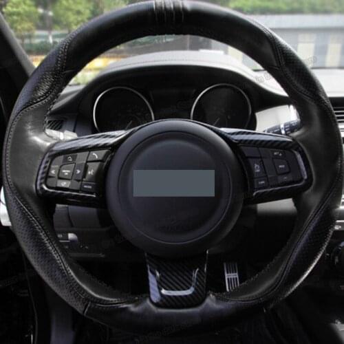 Lsrtw2017 Car Steering Wheel Button Cover Chrome Styling Trim for Jaguar E-PACE 2018 2019 2020 2021 Accessories Auto Parts