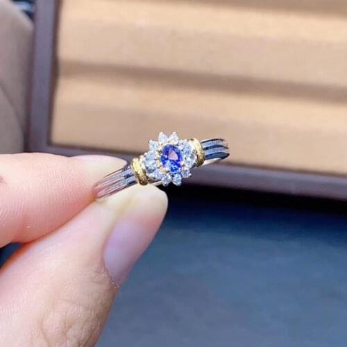 The best gift for engagement Tanzanite Ring Natural And Real Tanzanite Ring 925 sterling silver For men or women