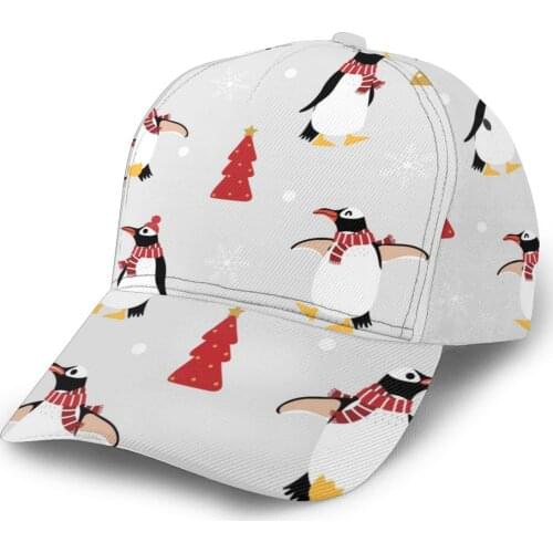 CINESSD Cute Penguin In Winter Costume Outdoor Sport Caps Baseball Hat Men Women Visor Cap Baseball Cap Street Hip Hop Caps