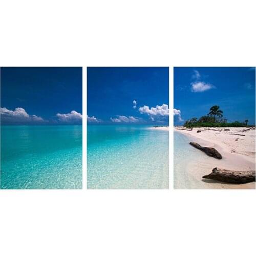 Modular Wall Paintings Summer Sand beach Seascape Poster and Prints on Canvas Oil Painting Picture Art for Room Hotel Decor