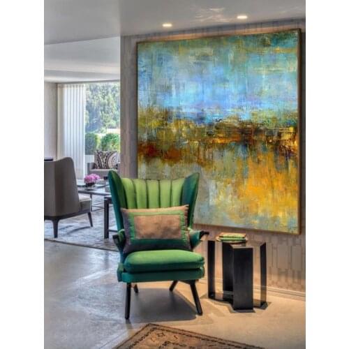 Texture Landscape Wall Art Picture 100% Hand Painted Modern Abstract Oil Painting On Canvas For Living Room Home Decor No Frame