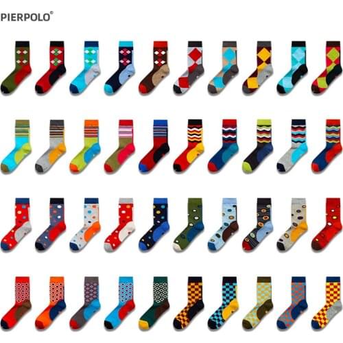 5 Pairs/Lot Men Cotton Socks New Style Casual Socks Soft Breathable Color Match Summer for Male Dress Socks Men Gift