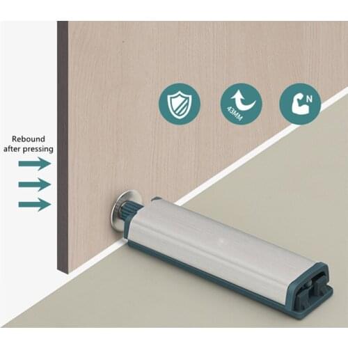 10PCS Cabinet Catches Stainless Steel Push Open Hidden Cabinet Handle Closer Cabinet Door Hardware Wardrobe Wooden Rebounder