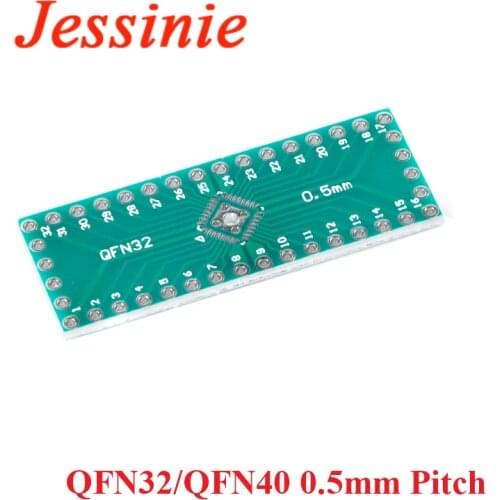 5pcs QFN32 QFN40 Adapter Board Converter Plate Pinboard Patch SMD to DIP 0.5mm Spacing Pitch Transfer Board