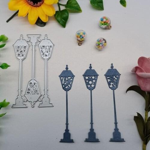 6*10cm Street lamp Metal Cutting Dies and Stamps Stencil for DIY Scrapbooking Photo Album Embossing Paper Card