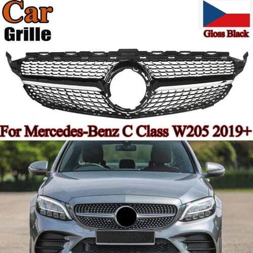 MagicKit FOR Mercedes Benz W213 2016-2019 E Class AMG Style Grill Grille W/ CAMERA HOLE