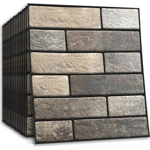Self-Adhesive 3D Brick Wallpaper Peel and Stick Tile Faux Foam Wall Panels for Bathroom, Kitchen, Living Room Home Decoration