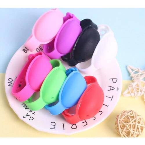 Silicone Hand Sanitizer Bracelet With Bottle Portable Disinfectant Containers Bracelet Wristband Hand Dispenser