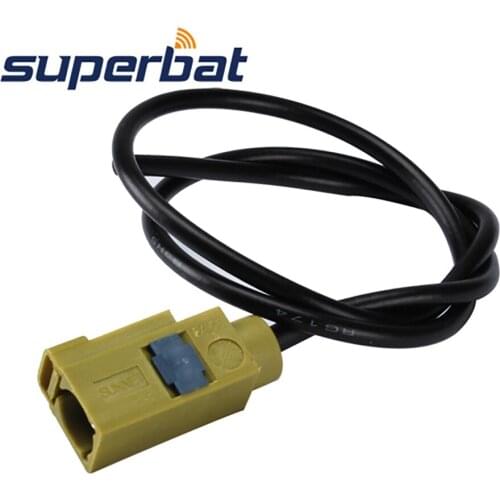 Superbat Satellitic Radio Antenna Extension Cable Fakra Jack "K" Pigtail Cable RG174 40cm