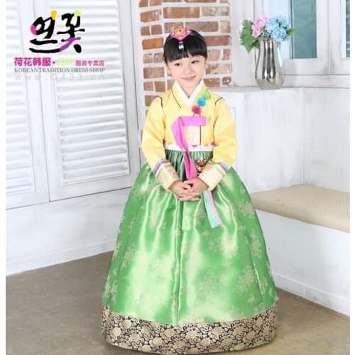 Korean Hanbok Traditional Performance Costumes for Girls Elegant Hanbok Palace Korea Wedding Oriantal Dance Costume