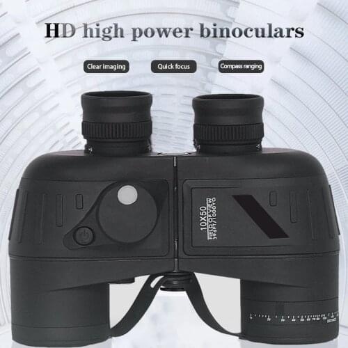 Military Binoculars Professional Telescope With Rangefinder Compass HD Waterproof Low Light Night Vision Zoom Outdoor Hunting