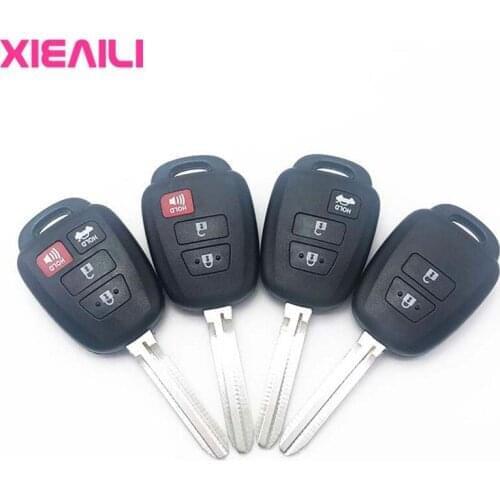 XIEAILI 30Pcs OEM Transponder Remote Key Case Shell For Toyota Camry/Corolla/Rav4/Innova/Fortuner/Vios/Wish/Prado S580