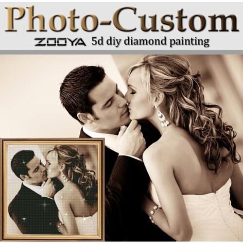 ZOOYA Photo Custom Diamond Embroidery Make Your Own 5D DIY Diamond Painting Cross Stitch Full Square Drill Rhinestone Mosaic AZ4