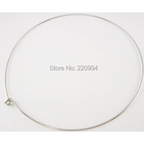 10pcs of Torques Necklet with Simple Hook and Ball Closure 5.5 Inches in Diameter