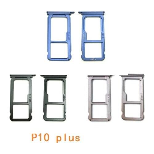 10pcs for Huawei P10 Plus SIM Card SD Card Tray Holder Slot Adapter Socket Replacement Repair Spare Parts