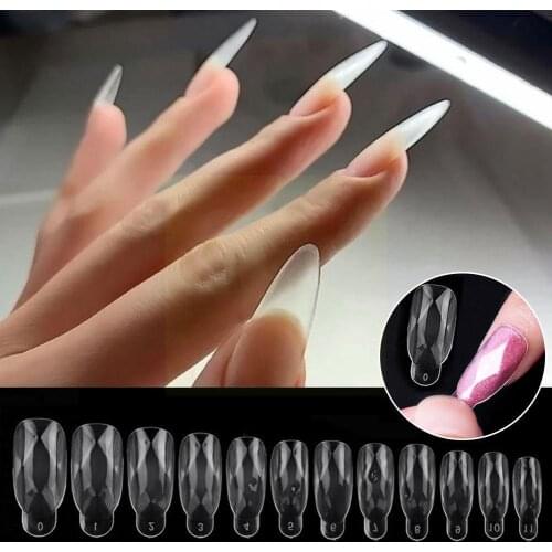 120/48 Pcs 1box Diamond Shape Dual System Easy Form Tips Nail Stencil Full Cover Builder Gel Mold Extension Polish Acrylic D0N7