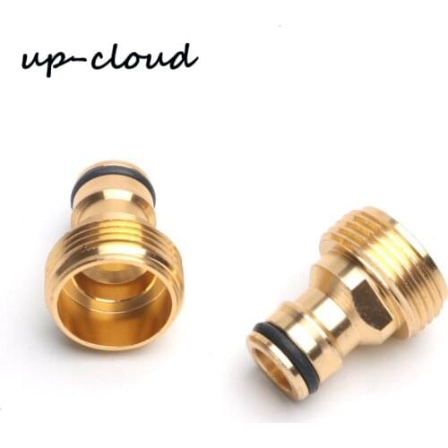 2pcs aluminum male 3/4" thread quick connector garden water gun joints faucet tap adapter water pipe/hose fittings