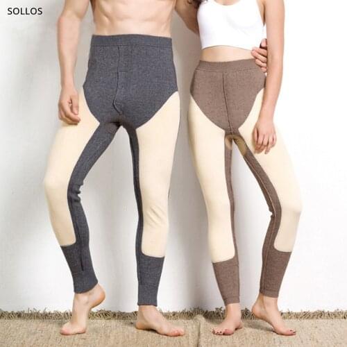 Wool pants 2 layers thicken merino patch underwear men women thermos thermal thermo clothes mens long johns leggings leggins gay