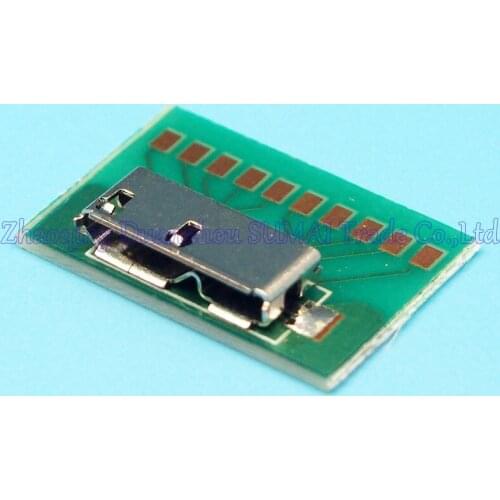 20pcs/lot Micro USB3.0 B type female connector with PCB board test board female socket