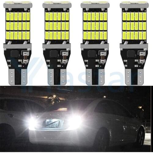 50/100Pcs 921 912 922 T15 W16W T10 Brillant Red White Yellow 12V Non-Polarity Canbus Error Free 4014 45pcs Chipsets LED Bulbs