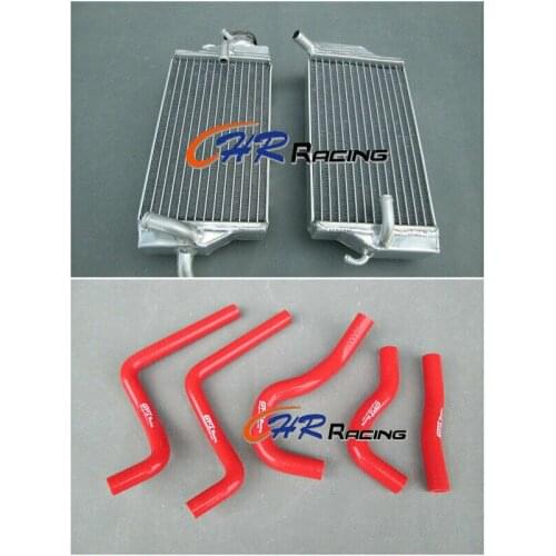 For HONDA CR 125 R/CR125R 2-STROKE 2004 04 ALUMINUM RADIATOR + RED Silicone Hose