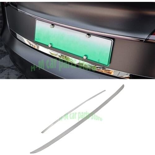 Car-shaped tailgate trim sequins rear trim sticker for Tesla Model 3 2018 2019 Auto Parts