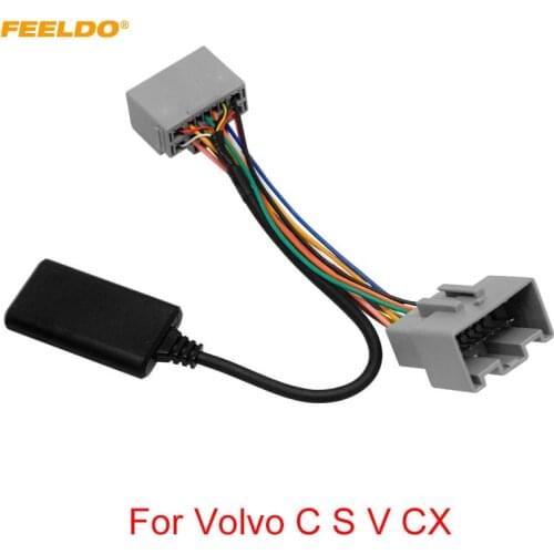 FEELDO Car Bluetooth Module AUX-in Audio MP3 Music Adapter For Volvo C S V CX Series Stereo Wire Harness